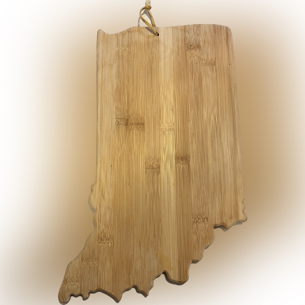Bamboo Indiana Shaped Cutting Board